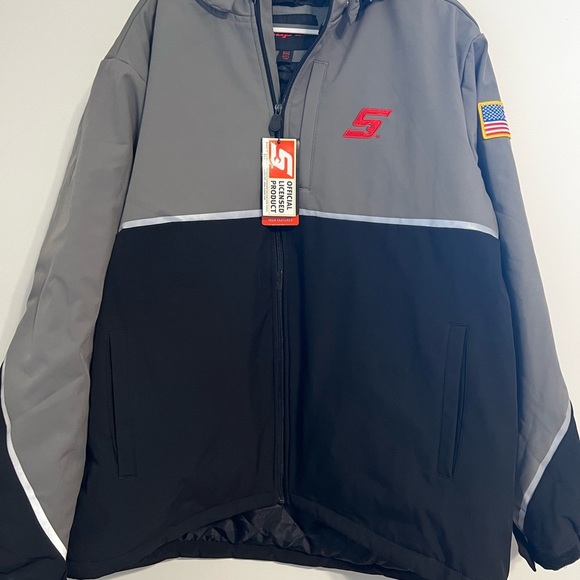 SNAP ON TOOLS HOODED INSULATED WINTER COAT ZIP UP BLACK/GREY NEW 2XL - Picture 1 of 6